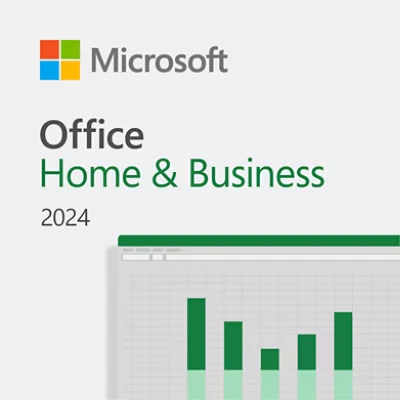 Microsoft Office 2024 Home & Business (Mac & PC / 1 Device) - Genuine Digital License Key Box Art Cover