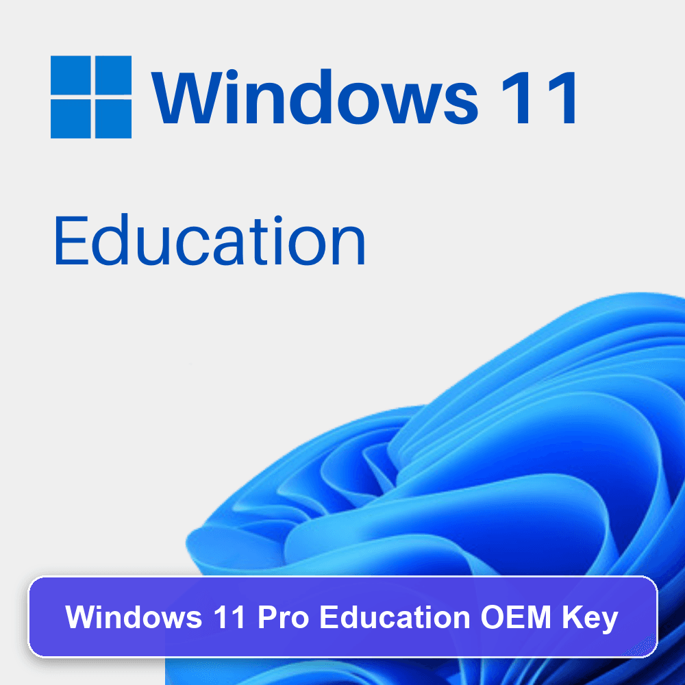 Microsoft Windows 11 Pro Education OEM (1 PC / Lifetime) - Genuine Digital License Key Box Art Cover
